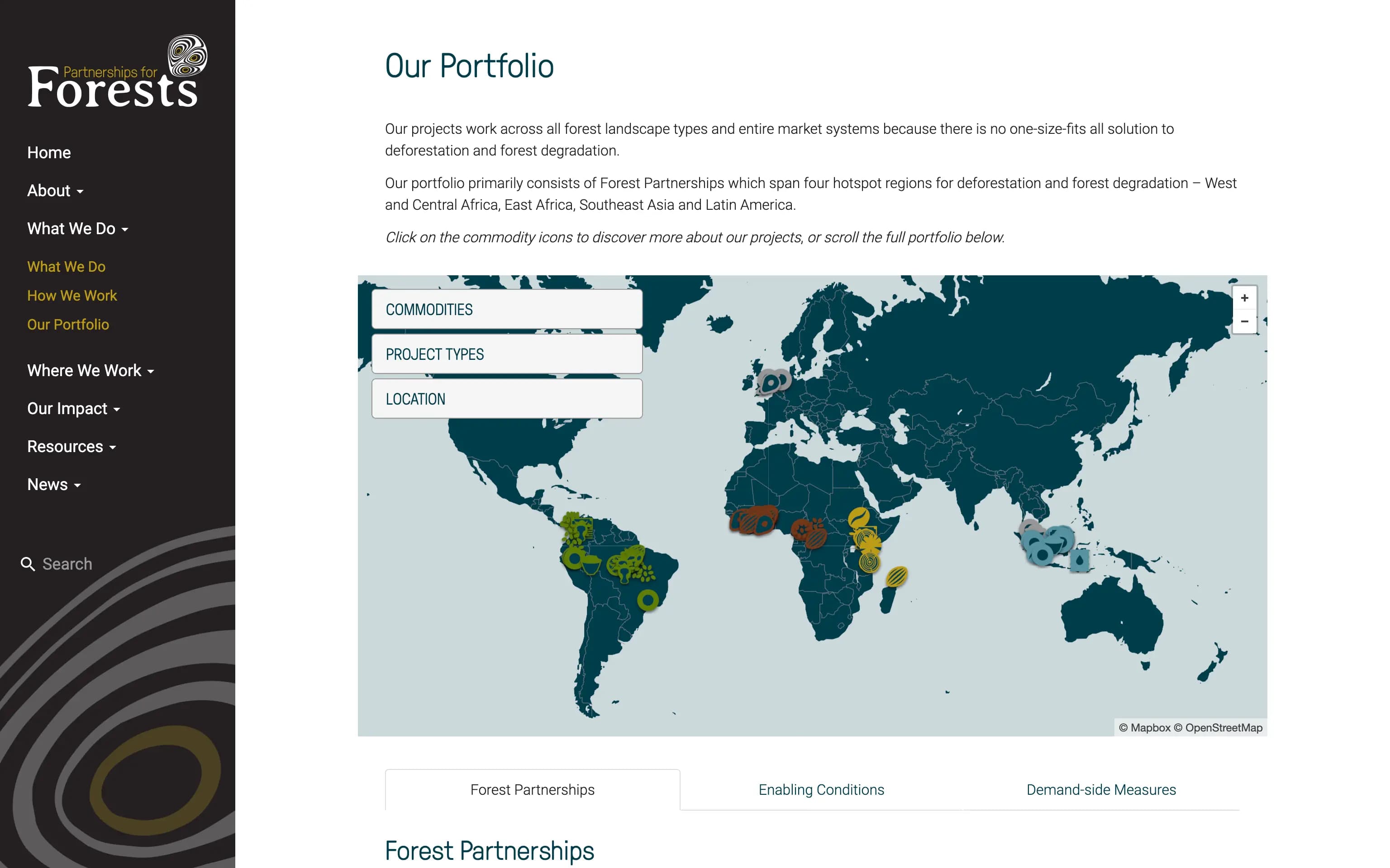 Interactive portfolio map